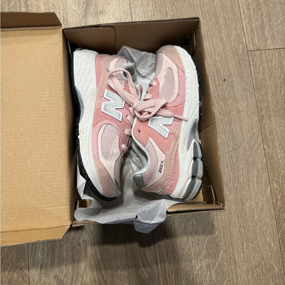 New Balance Kids Pink and White Sneakers 2002R